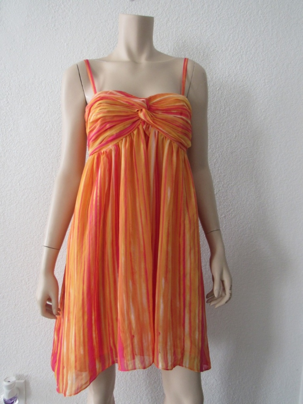 INC International Concepts Sunkissed Tie Dye Chiffon Babydoll Hi-Low Dress